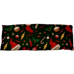 Texture, Pattern, Red, Craciun, Christmas, Hat, Santa, Green 25 x67  Body Pillow Case Dakimakura (Two Sides) from ArtsNow.com Front