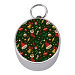 Texture, Pattern, Red, Craciun, Christmas, Hat, Santa, Green Mini Silver Compasses