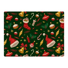 Texture, Pattern, Red, Craciun, Christmas, Hat, Santa, Green Two Sides Premium Plush Fleece Blanket (Mini) from ArtsNow.com 35 x27  Blanket Front