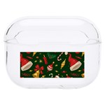 Texture, Pattern, Red, Craciun, Christmas, Hat, Santa, Green Hard PC AirPods Pro Case