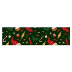 Texture, Pattern, Red, Craciun, Christmas, Hat, Santa, Green Oblong Satin Scarf (16  x 60 )