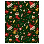 Texture, Pattern, Red, Craciun, Christmas, Hat, Santa, Green Drawstring Bag (Small)