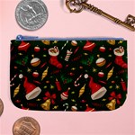 Texture, Pattern, Red, Craciun, Christmas, Hat, Santa, Green Large Coin Purse