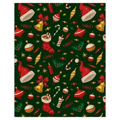 Texture, Pattern, Red, Craciun, Christmas, Hat, Santa, Green Drawstring Pouch (XL) from ArtsNow.com Front