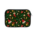 Texture, Pattern, Red, Craciun, Christmas, Hat, Santa, Green Apple MacBook Pro 15  Zipper Case