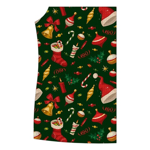 Texture, Pattern, Red, Craciun, Christmas, Hat, Santa, Green Women s Button Up Vest from ArtsNow.com Front Right