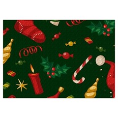 Texture, Pattern, Red, Craciun, Christmas, Hat, Santa, Green Everyday Shoulder Bag with Pouch Bag from ArtsNow.com Zipper Tail