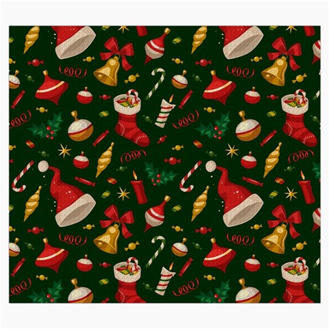 Texture, Pattern, Red, Craciun, Christmas, Hat, Santa, Green Roll Up Canvas Pencil Holder (S) from ArtsNow.com Front