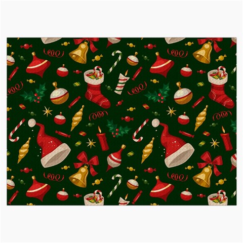 Texture, Pattern, Red, Craciun, Christmas, Hat, Santa, Green Roll Up Canvas Pencil Holder (M) from ArtsNow.com Front