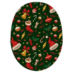 Texture, Pattern, Red, Craciun, Christmas, Hat, Santa, Green Microwave Oven Glove from ArtsNow.com Palm