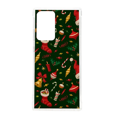 Texture, Pattern, Red, Craciun, Christmas, Hat, Santa, Green Samsung Galaxy Note 20 Ultra TPU UV Case from ArtsNow.com Front