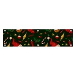 Texture, Pattern, Red, Craciun, Christmas, Hat, Santa, Green Banner and Sign 4  x 1 