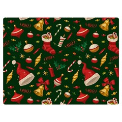 Texture, Pattern, Red, Craciun, Christmas, Hat, Santa, Green Two Sides Premium Plush Fleece Blanket (Baby Size) from ArtsNow.com 40 x30  Blanket Front