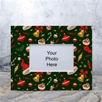 Texture, Pattern, Red, Craciun, Christmas, Hat, Santa, Green White Tabletop Photo Frame 4 x6 