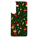 Texture, Pattern, Red, Craciun, Christmas, Hat, Santa, Green Samsung Galaxy S24 6.2 Inch TPU UV Case