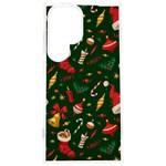 Texture, Pattern, Red, Craciun, Christmas, Hat, Santa, Green Samsung Galaxy S24 Plus 6.7 Inch TPU UV Case