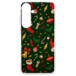 Texture, Pattern, Red, Craciun, Christmas, Hat, Santa, Green Samsung Galaxy S24 Ultra 6.9 Inch TPU UV Case