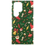 Texture, Pattern, Red, Craciun, Christmas, Hat, Santa, Green Samsung Galaxy S24 Ultra 6.9 Inch Black TPU UV Case