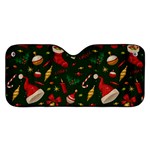 Texture, Pattern, Red, Craciun, Christmas, Hat, Santa, Green Car Windshield Sunshade