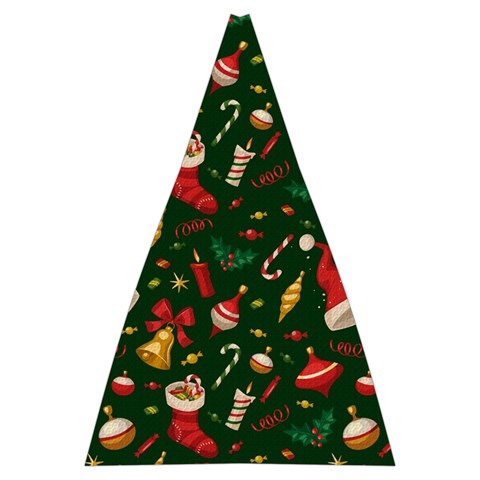 Texture, Pattern, Red, Craciun, Christmas, Hat, Santa, Green Automatic Folding Umbrella with Case (Large) from ArtsNow.com 13.71 x19.92  Umbrella - 2