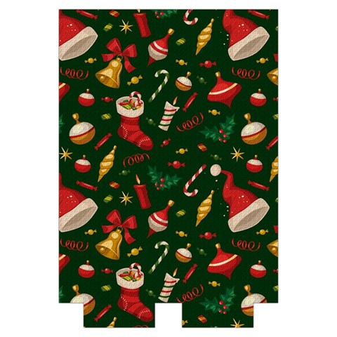 Texture, Pattern, Red, Craciun, Christmas, Hat, Santa, Green Automatic Folding Umbrella with Case (Large) from ArtsNow.com Case