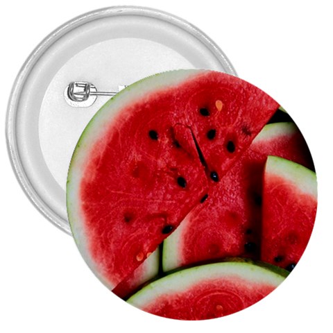 Watermelon, Fruit, Green, Red 3  Buttons from ArtsNow.com Front