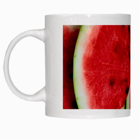 Watermelon, Fruit, Green, Red White Mug from ArtsNow.com Left