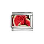 Watermelon, Fruit, Green, Red Italian Charm (9mm)