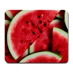 Watermelon, Fruit, Green, Red Large Mousepad