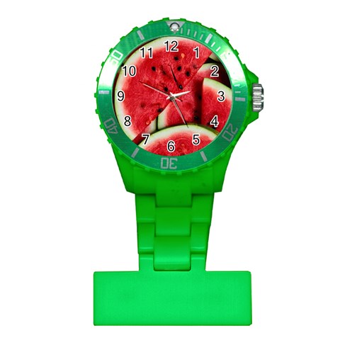 Watermelon, Fruit, Green, Red Plastic Nurses Watch from ArtsNow.com Front