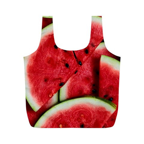 Watermelon, Fruit, Green, Red Full Print Recycle Bag (M) from ArtsNow.com Front