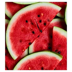 Watermelon, Fruit, Green, Red Drawstring Pouch (Large) from ArtsNow.com Back