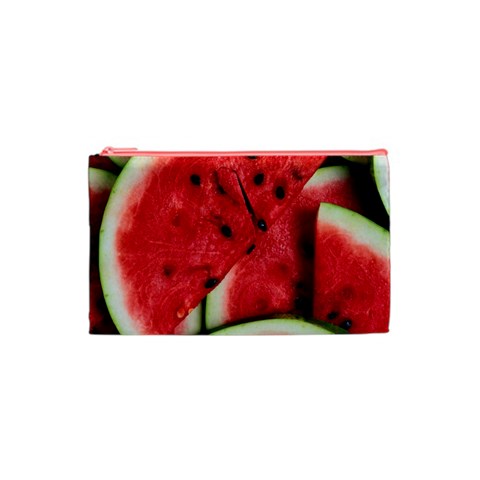 Watermelon, Fruit, Green, Red Cosmetic Bag (XS) from ArtsNow.com Front