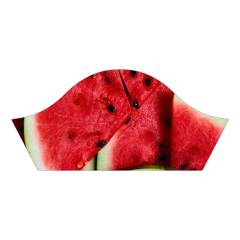 Watermelon, Fruit, Green, Red Cotton Crop Top from ArtsNow.com Left Sleeve