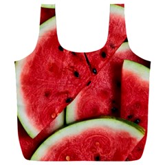 Watermelon, Fruit, Green, Red Full Print Recycle Bag (XXL) from ArtsNow.com Front