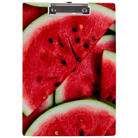 Watermelon, Fruit, Green, Red A4 Acrylic Clipboard from ArtsNow.com Front