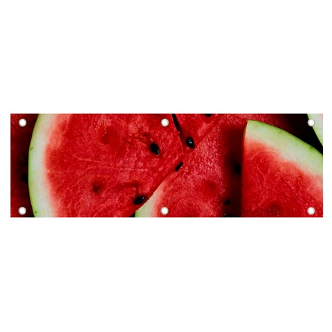 Watermelon, Fruit, Green, Red Banner and Sign 6  x 2  from ArtsNow.com Front