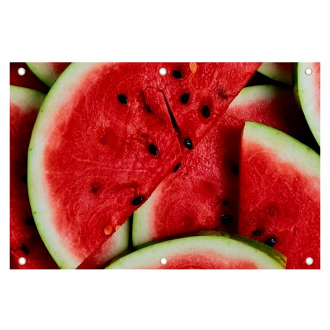 Watermelon, Fruit, Green, Red Banner and Sign 6  x 4  from ArtsNow.com Front