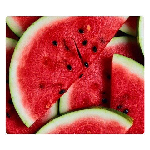 Watermelon, Fruit, Green, Red Premium Plush Fleece Blanket (Small) from ArtsNow.com 50 x40  Blanket Front