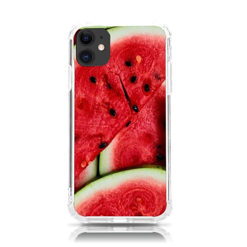 Watermelon, Fruit, Green, Red iPhone 11 TPU UV Print Case from ArtsNow.com Front