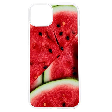 Watermelon, Fruit, Green, Red iPhone 15 TPU UV Print Case from ArtsNow.com Front