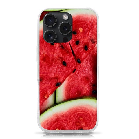 Watermelon, Fruit, Green, Red iPhone 15 Pro TPU UV Print Case from ArtsNow.com Front