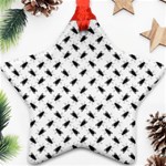 Fly Phot Motif Seamless Black And White Pattern Ornament (Star)