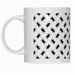 Fly Phot Motif Seamless Black And White Pattern White Mug