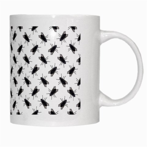 Fly Phot Motif Seamless Black And White Pattern White Mug from ArtsNow.com Right