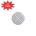 Fly Phot Motif Seamless Black And White Pattern 1  Mini Magnet (10 pack) 