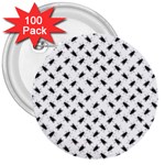 Fly Phot Motif Seamless Black And White Pattern 3  Buttons (100 pack) 