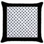 Fly Phot Motif Seamless Black And White Pattern Throw Pillow Case (Black)