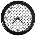 Fly Phot Motif Seamless Black And White Pattern Wall Clock (Black)