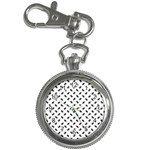 Fly Phot Motif Seamless Black And White Pattern Key Chain Watches